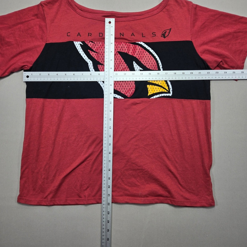 NFL Team Apparel T-Shirt Cardinals Graphic Logo Red Women XL Football Fan Gear - Picture 5 of 5